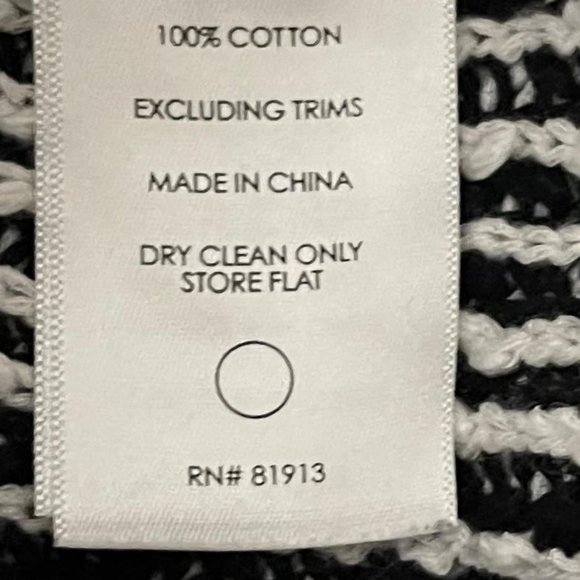 Tracy Reese Anthropologie XXS Black and White Marled Knit Front Zip Swea… - Picture 5 of 5